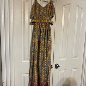GB Girls Multicolor Patterned Maxi Dress